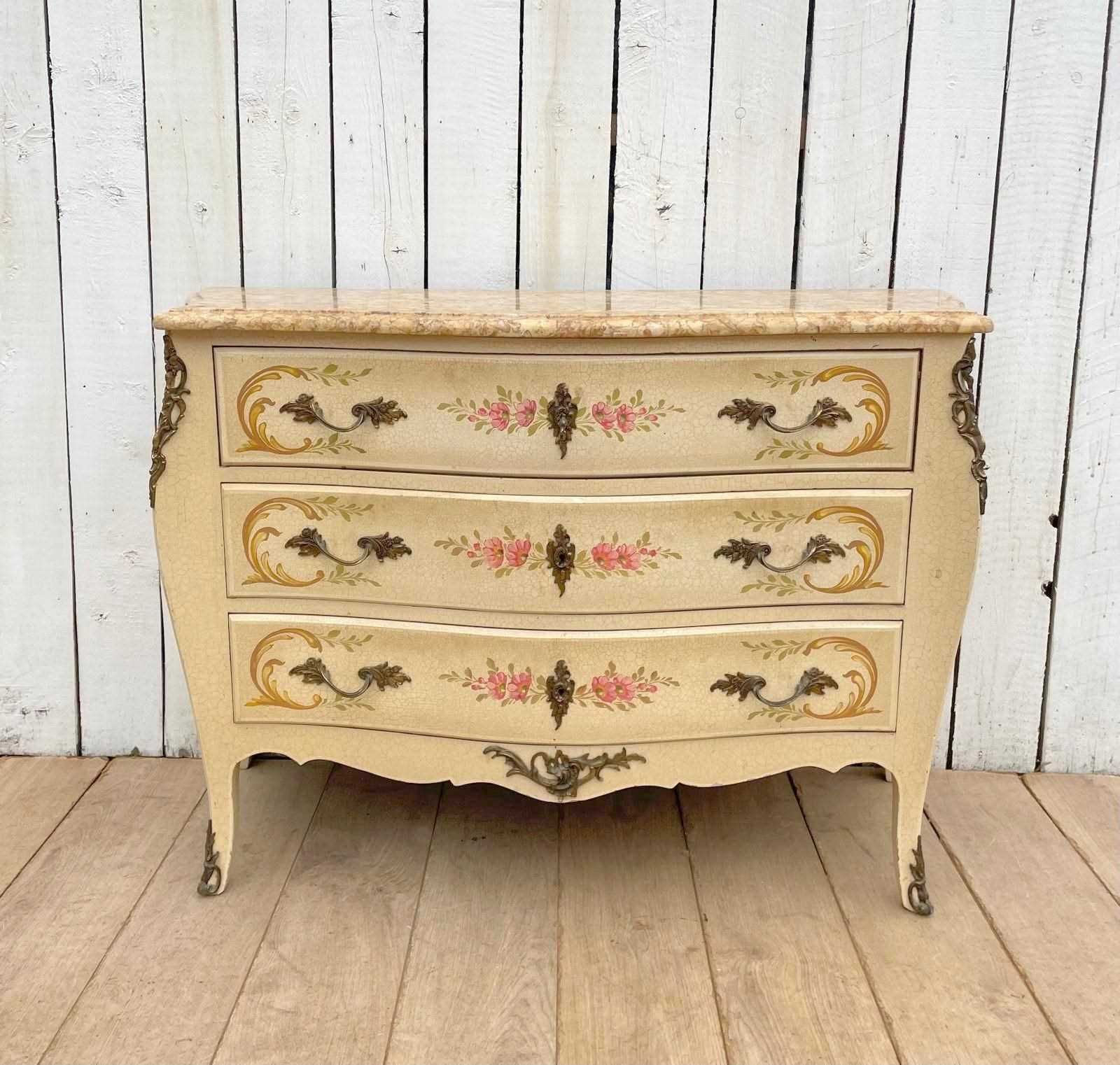 Decorative Marble Top Chest, 1960s photo Furniture
