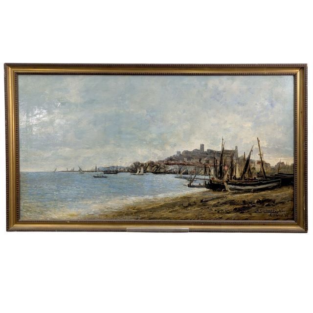 View Of Cannes, H. Guilmard, 1882 – Oil On Canvas