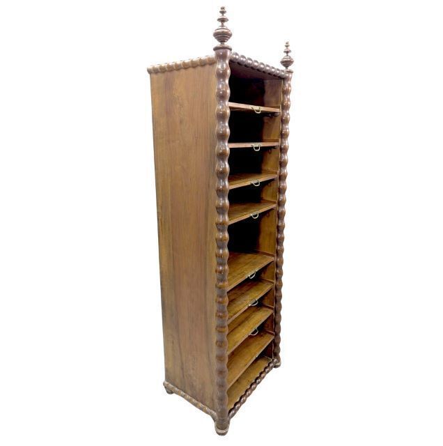 Turned Wooden Music Or Sheet Music Cabinet, Late 19th Century photo furniture
