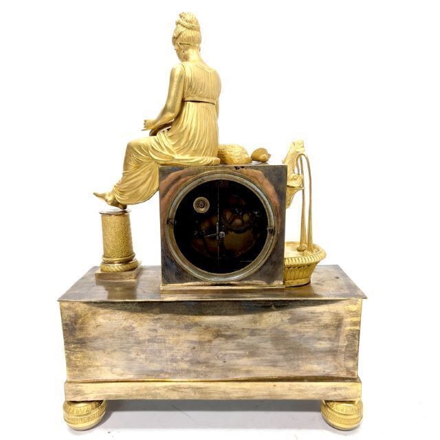 Empire Gilt Bronze Clock – Female Allegory – France, Circa 1810 photo furniture