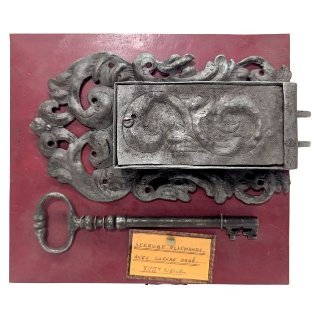 Antique Wrought Iron Lock From The 17th Century