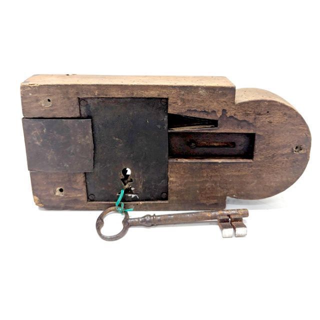Antique Wrought Iron Lock From The 18th Century photo furniture