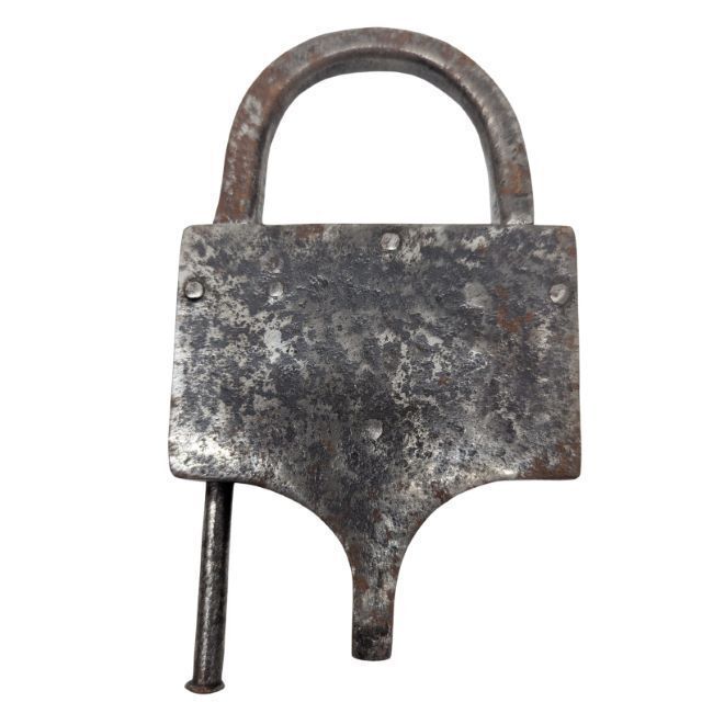 18th Century Wrought Iron Trunk Padlock photo furniture