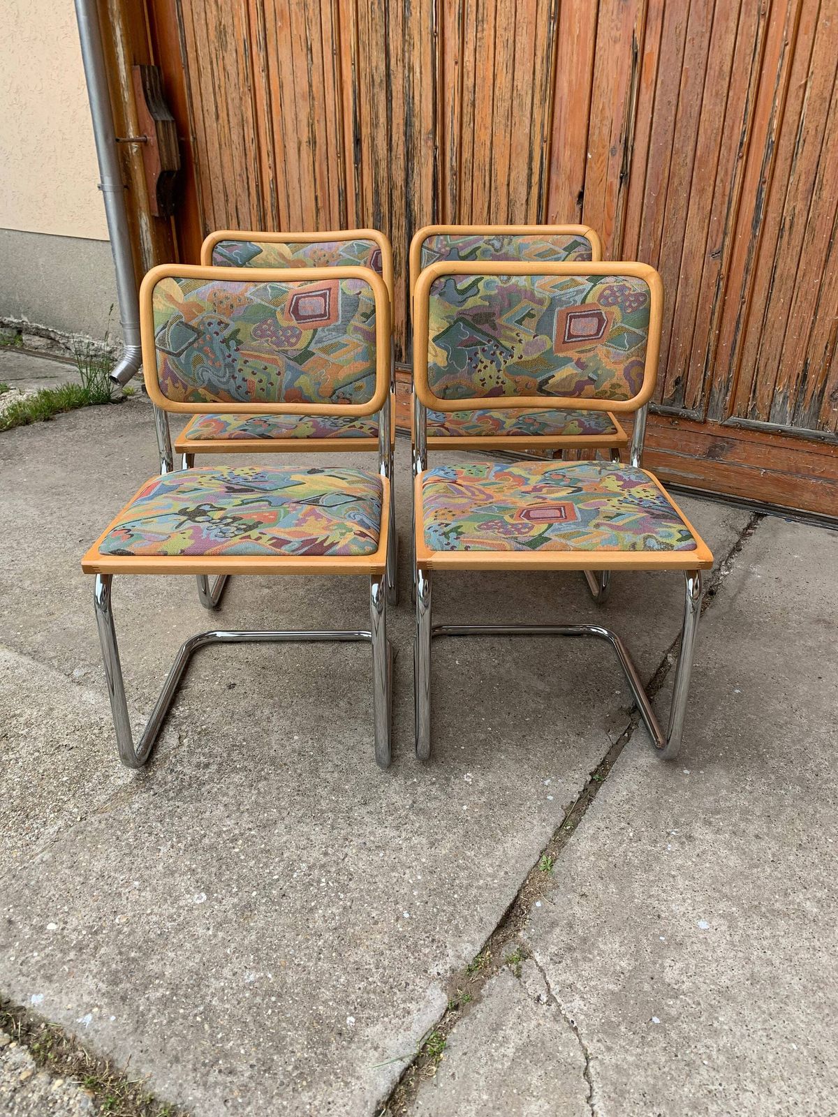 Mid Century Modern Italian Marcel Breuer B32 Cesca Chair, 70s Set Of 4 photo furniture