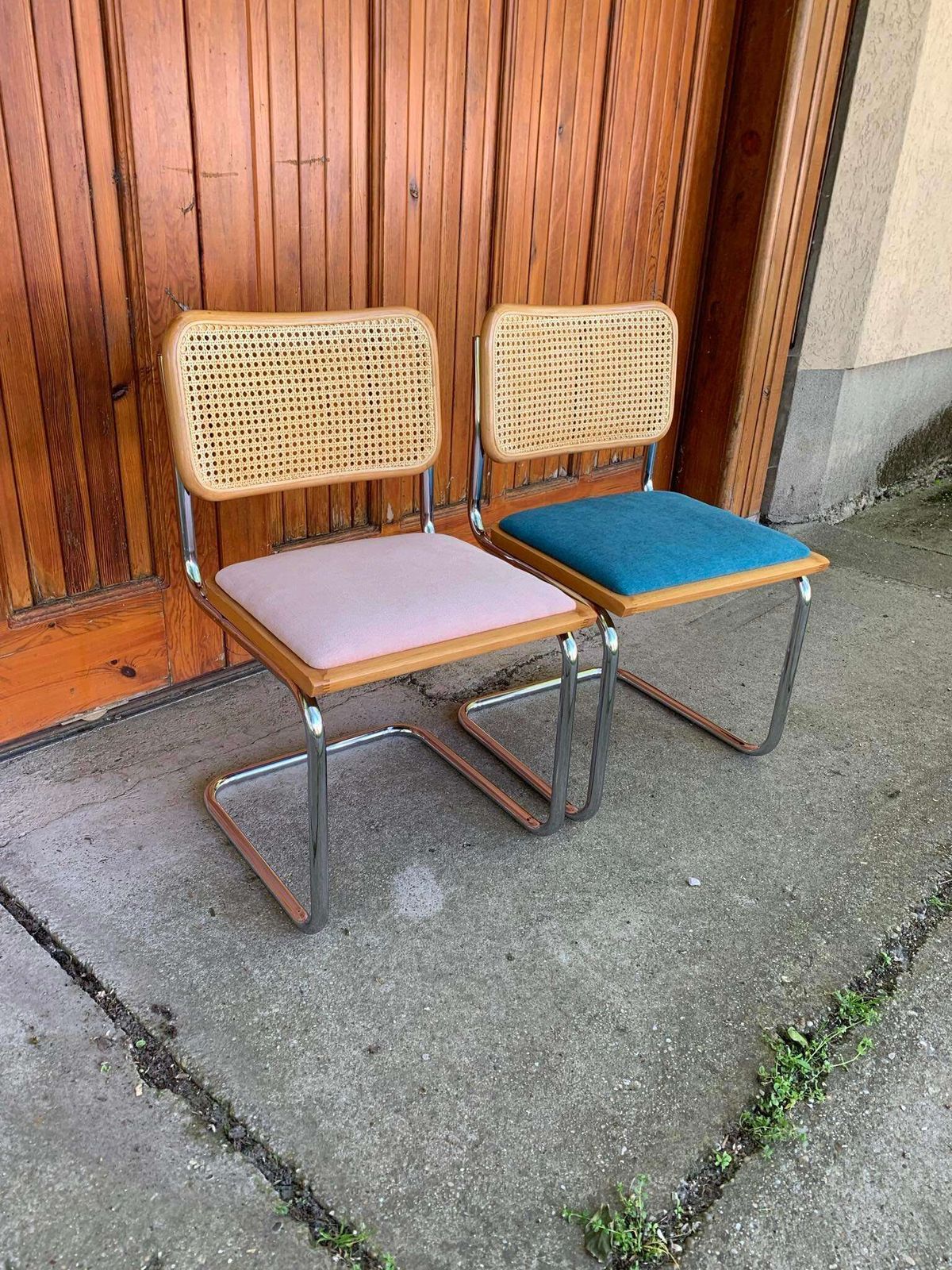 Mid Century Modern Italian Marcel Breuer B32 Cesca Chairs, 70s Set Of 2