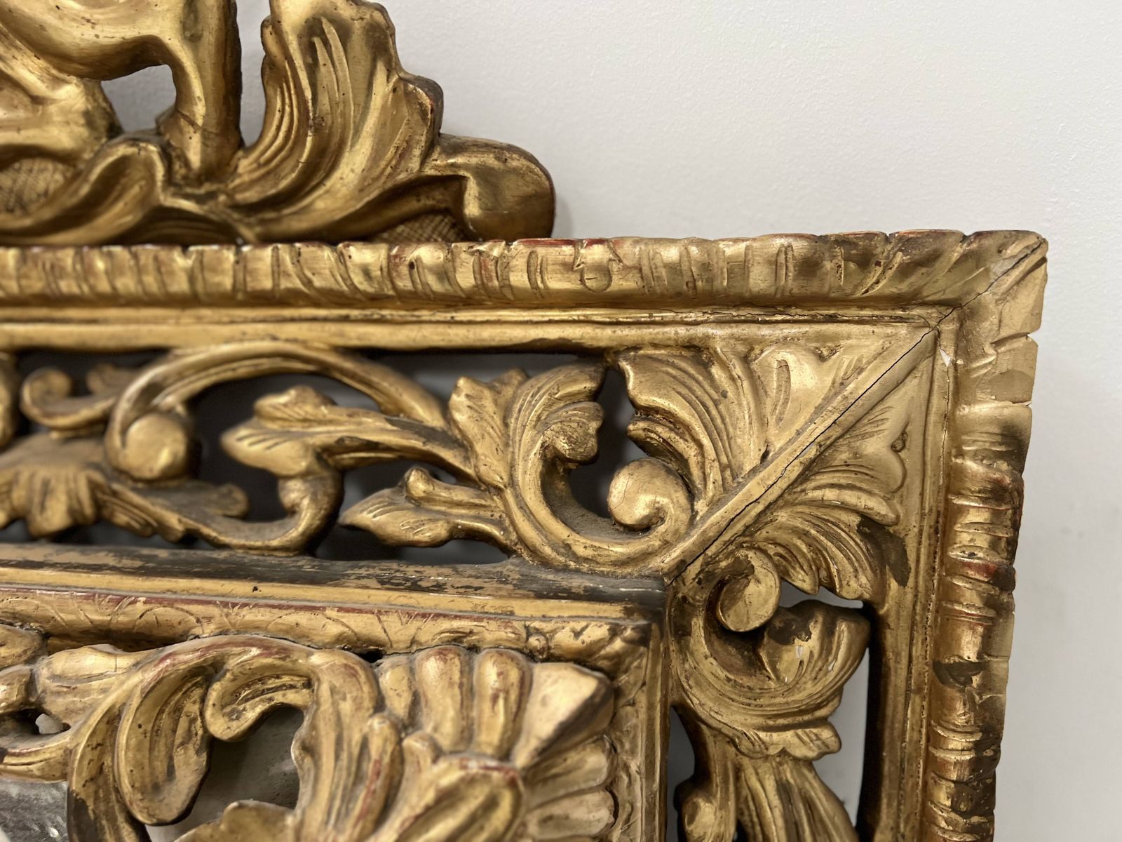 Louis XIV Style Mirror With Closed Sides In Wood And Gilded Stucco, 19th Century photo Home Decor