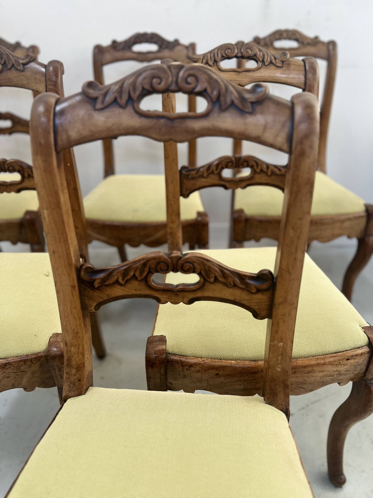 Page 1 Of 12 Set Of Six Louis Philippe Style Chairs In Cherry Wood, 19th Century photo buy
