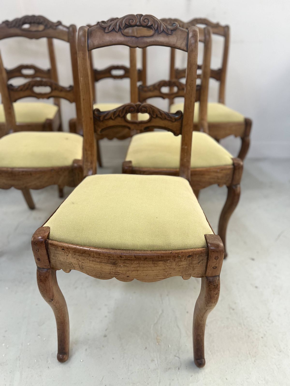 photo furniture Page 1 Of 12 Set Of Six Louis Philippe Style Chairs In Cherry Wood, 19th Century