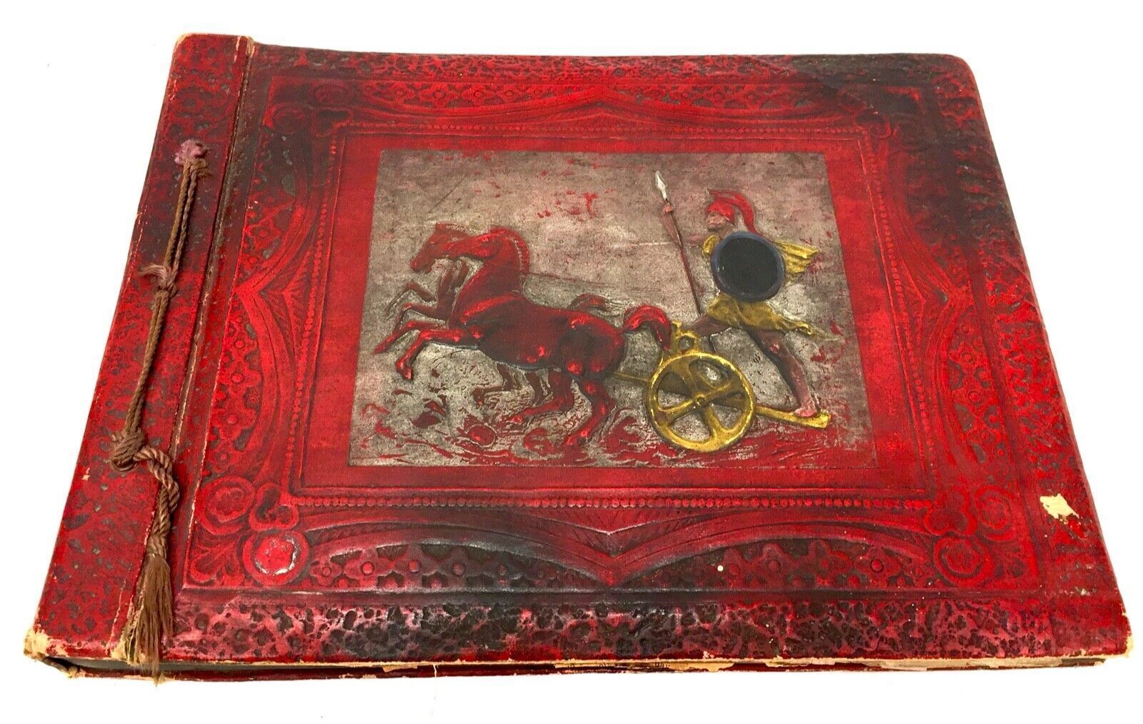 Antique Album Sketch Book With Ww2 Second World War Newspaper Cuttings C.1940 photo vinterior