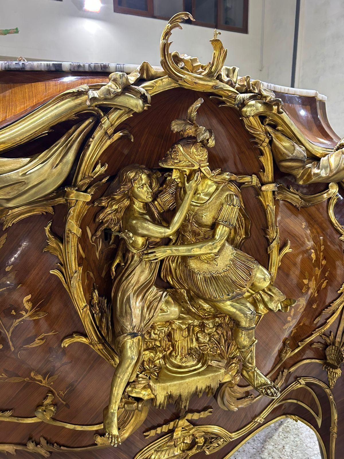 Pair Of, Linke, French Antique Inlaid And Bronze, Buffets photo buy