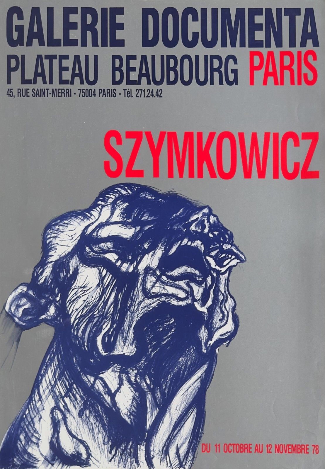 Charles Szymkowicz Poster Poster Poster Exhibition Gallery Documenta Beaubourg 1978