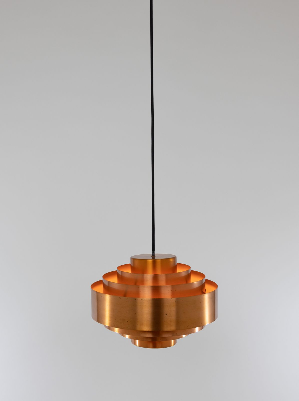 Copper Ultra Pendant By Jo Hammerborg For Fog & Mørup, 1960s photo buy