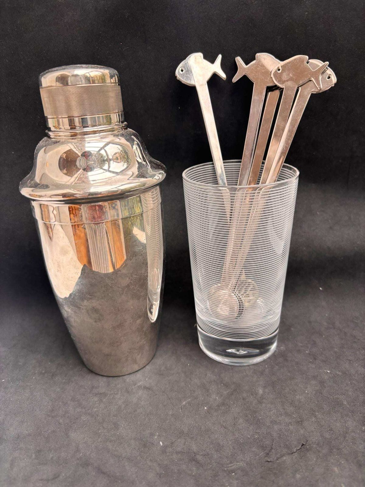 Cocktail Stirrers Bar Spoons Long Coffee Tea Stirring 6 Drinks Accessories Cocktail Champagne Stirrers Fish Shaped Stainless Bar Gift photo vintage