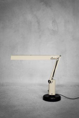 Vintage Scandianavian Beige Plastic Table Lamp By Tom Ahlström & Hans Ehrich For Fagerhults, 1975