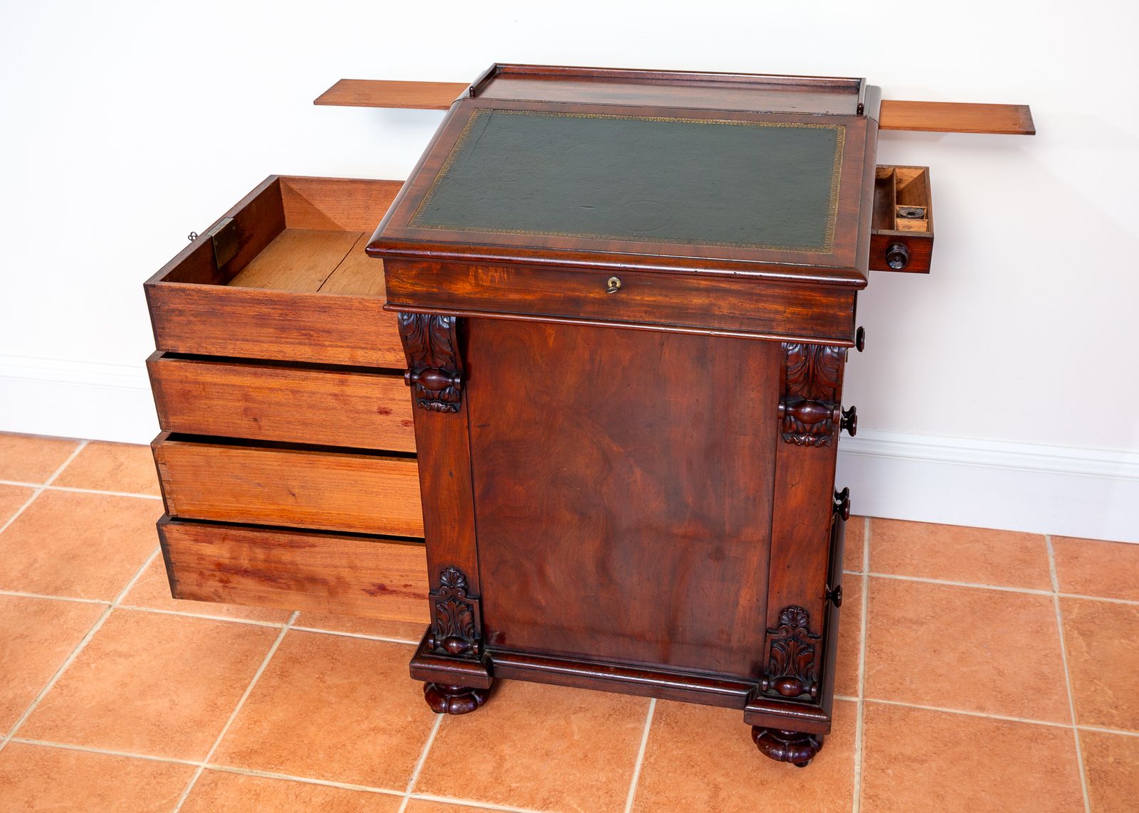 photo for sale Regency Davenport Desk 1830s Flame Mahogany Georgian Country House Freemans Of Norwich Fine Antiqu.E William Freeman