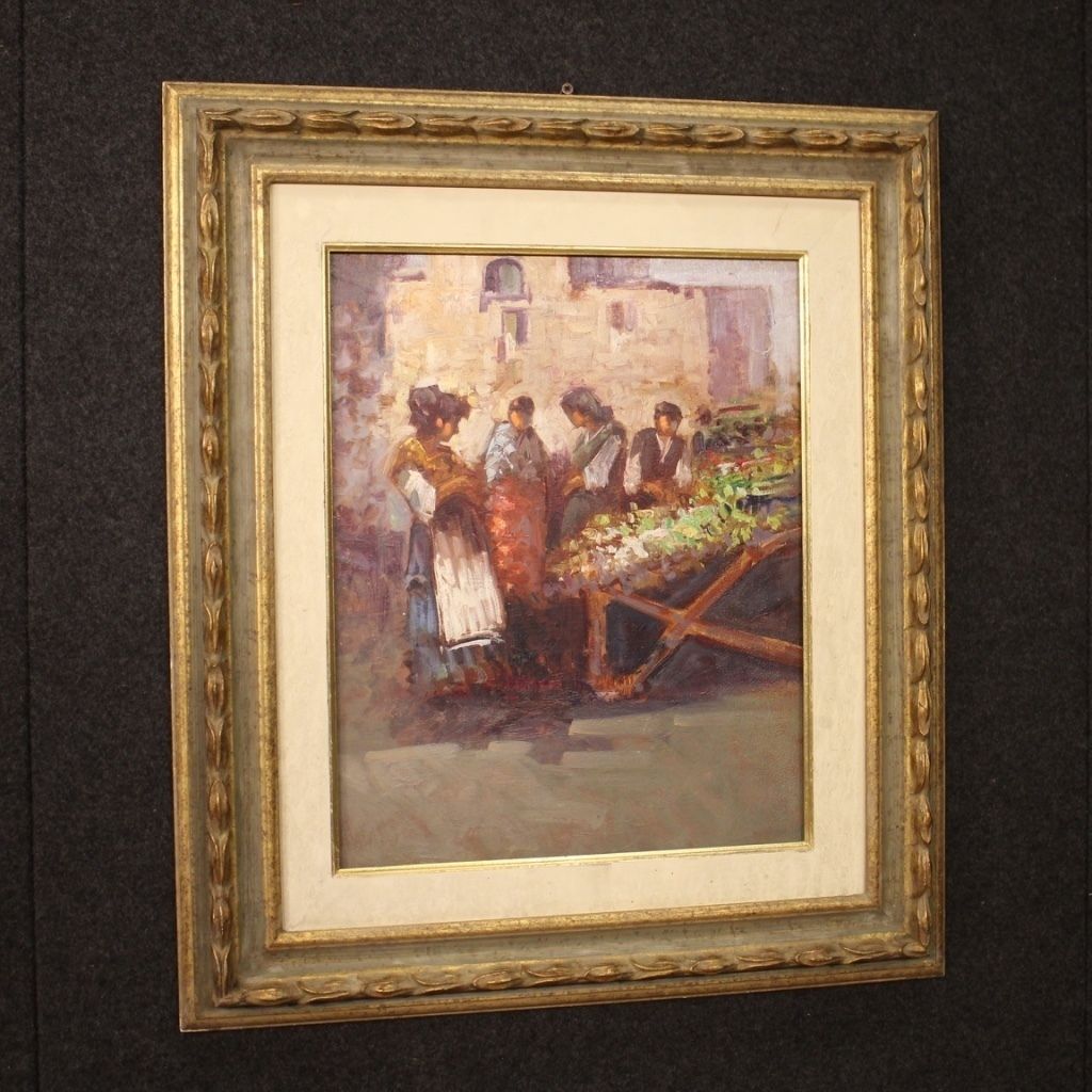 Italian Painting Popular Scene With Characters From 20th Century photo furniture