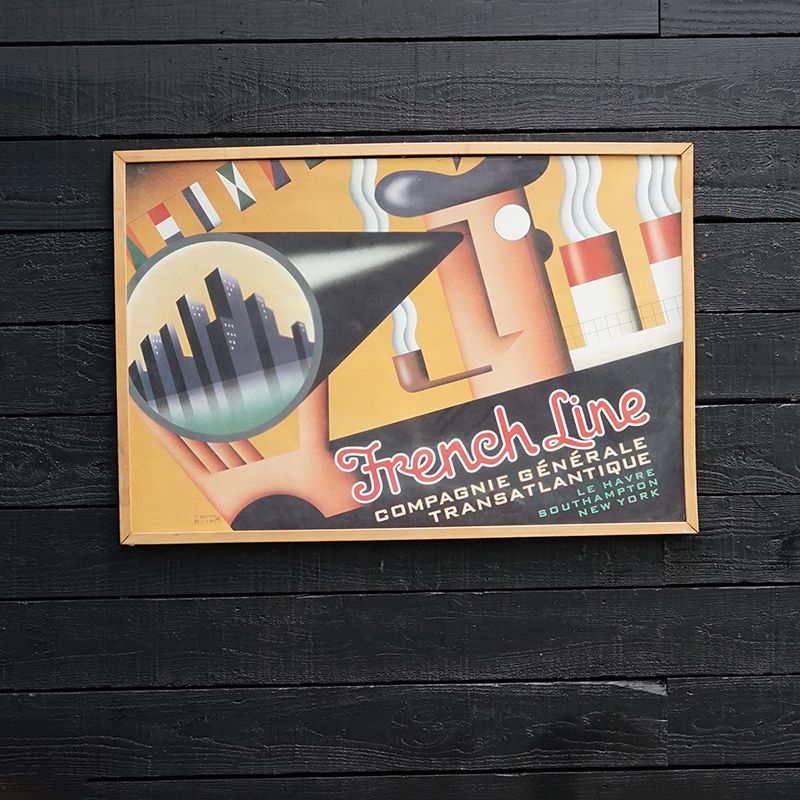 Original 1970s Framed Cabin Posters Ss France – Terry Allen Telescope