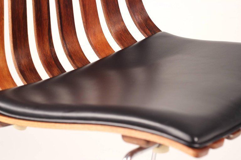 Mid Century Modern Set Of Six Hans Brattrud Scania Senior Dining Chairs photo for sale
