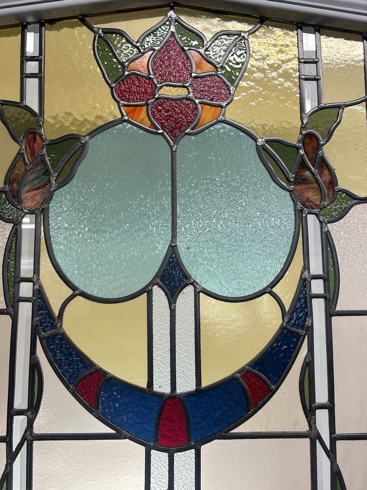 photo for sale Victorian Stained Glass Front Door Old Antique Period Reclaimed Refurb Bevelled