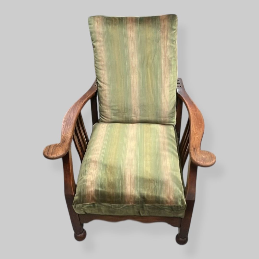 Late C19th Folding Oak Arts And Crafts Chair
