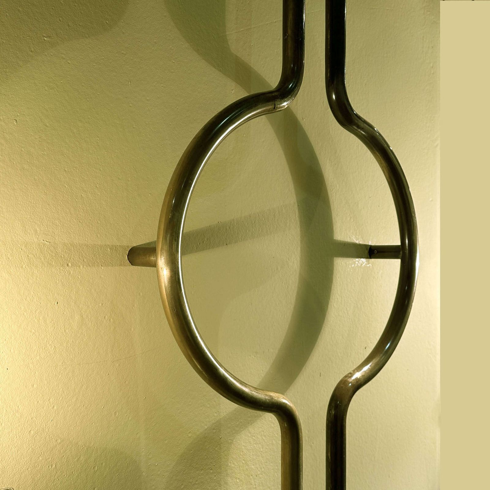 Elongated Tubular Push And Pull Brass Double Door Handles photo Home Fixtures