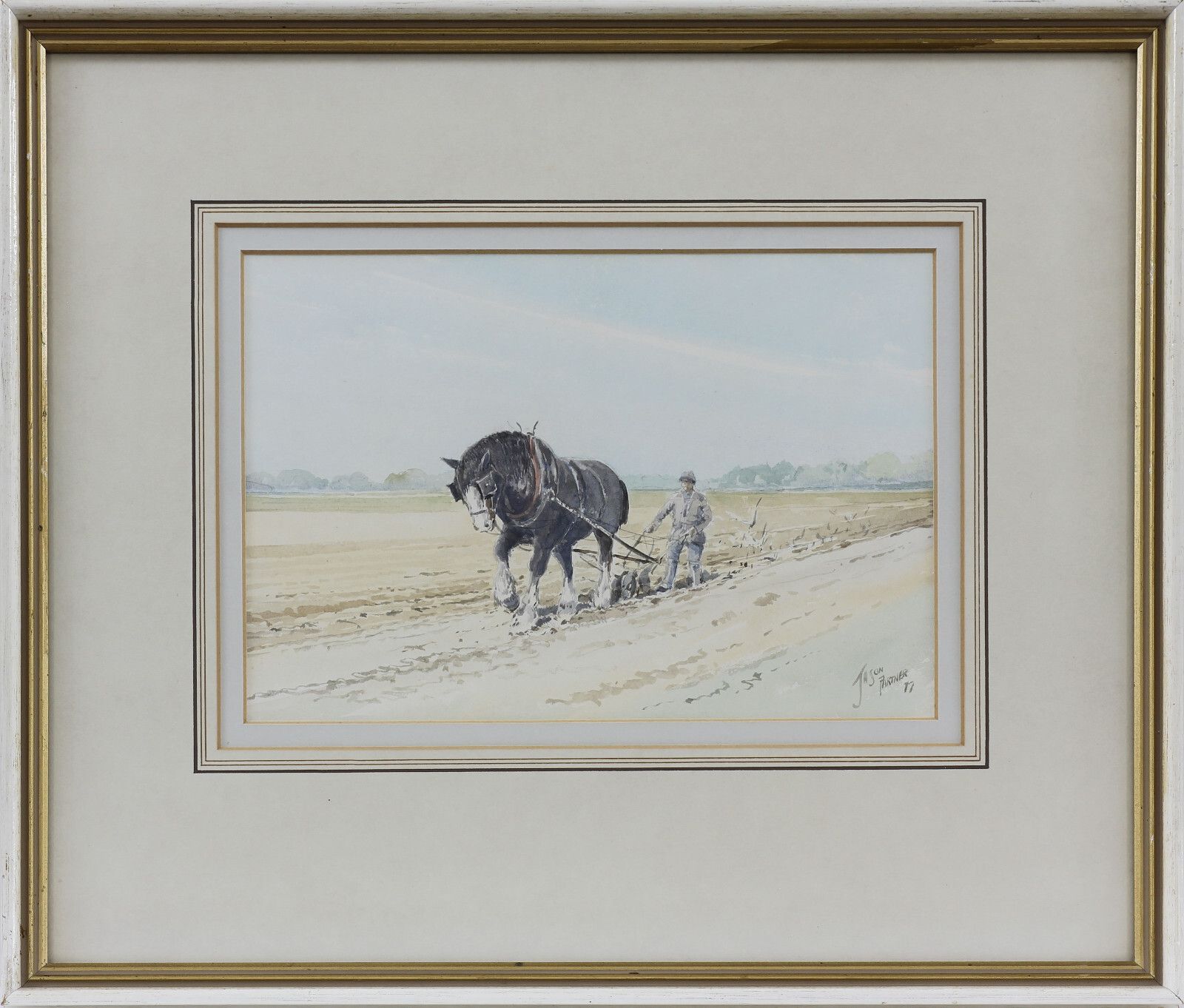 Watercolour By Jason Partner. Spring Ploughing photo Art