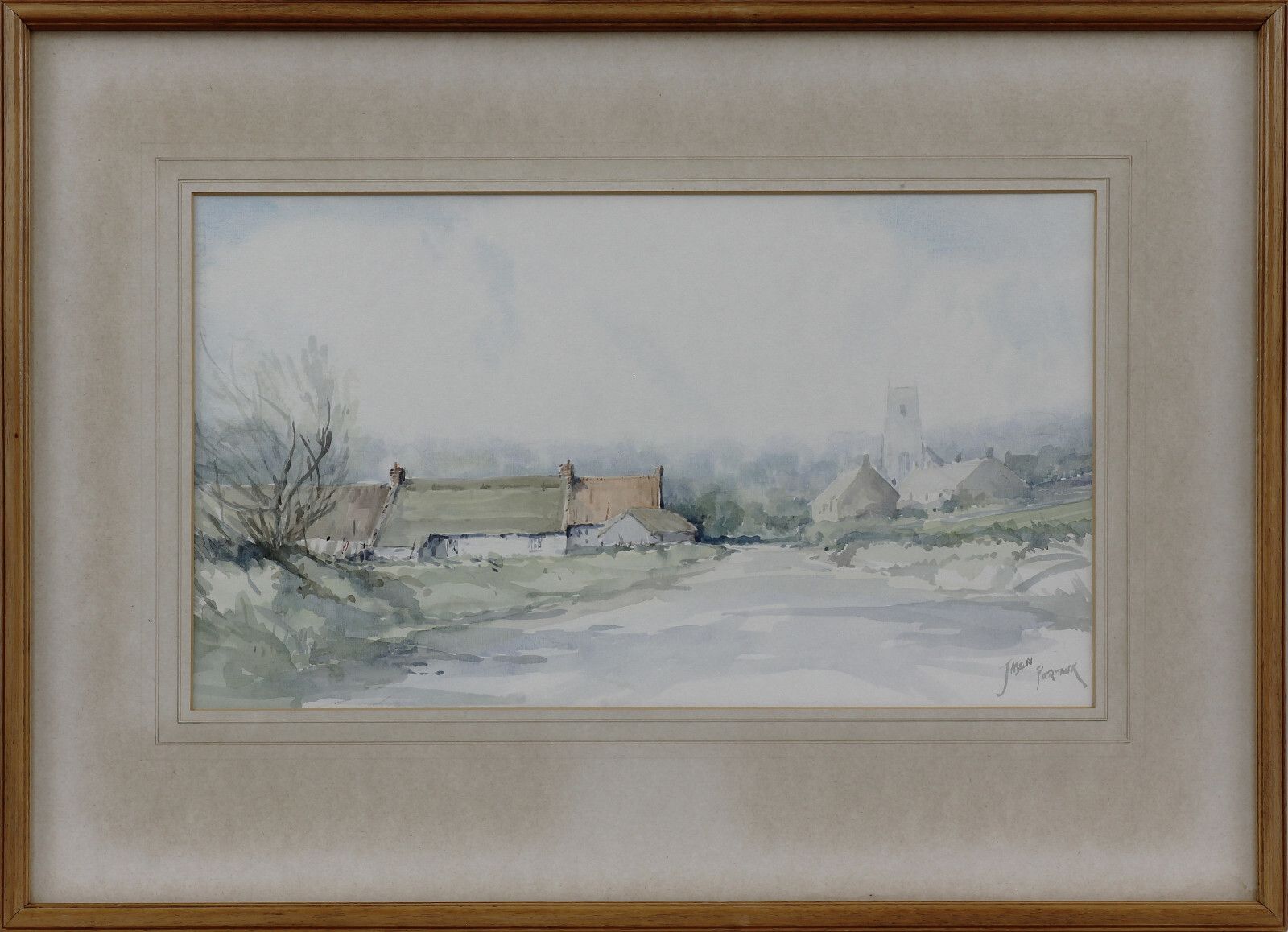 Watercolour By Jason Partner. Norfolk Landscape, Near Aylsham photo Art