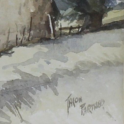 Watercolour By Jason Partner. The Round Tower Church photo for sale