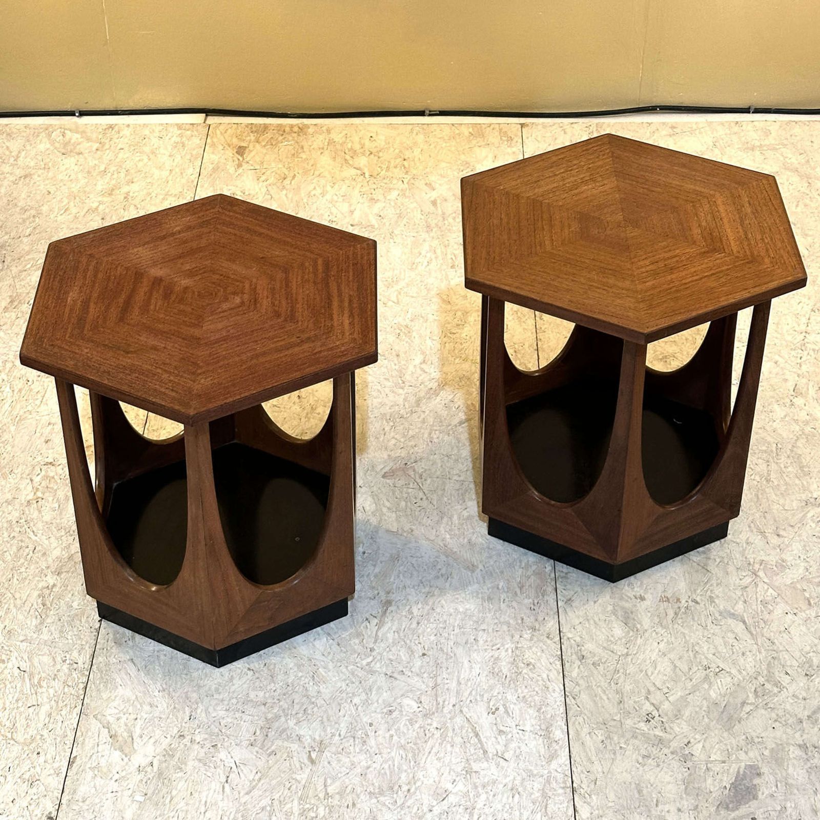 Hexagonal G Plan 1960's Side Tables Designed By Victor Wilkins photo for sale