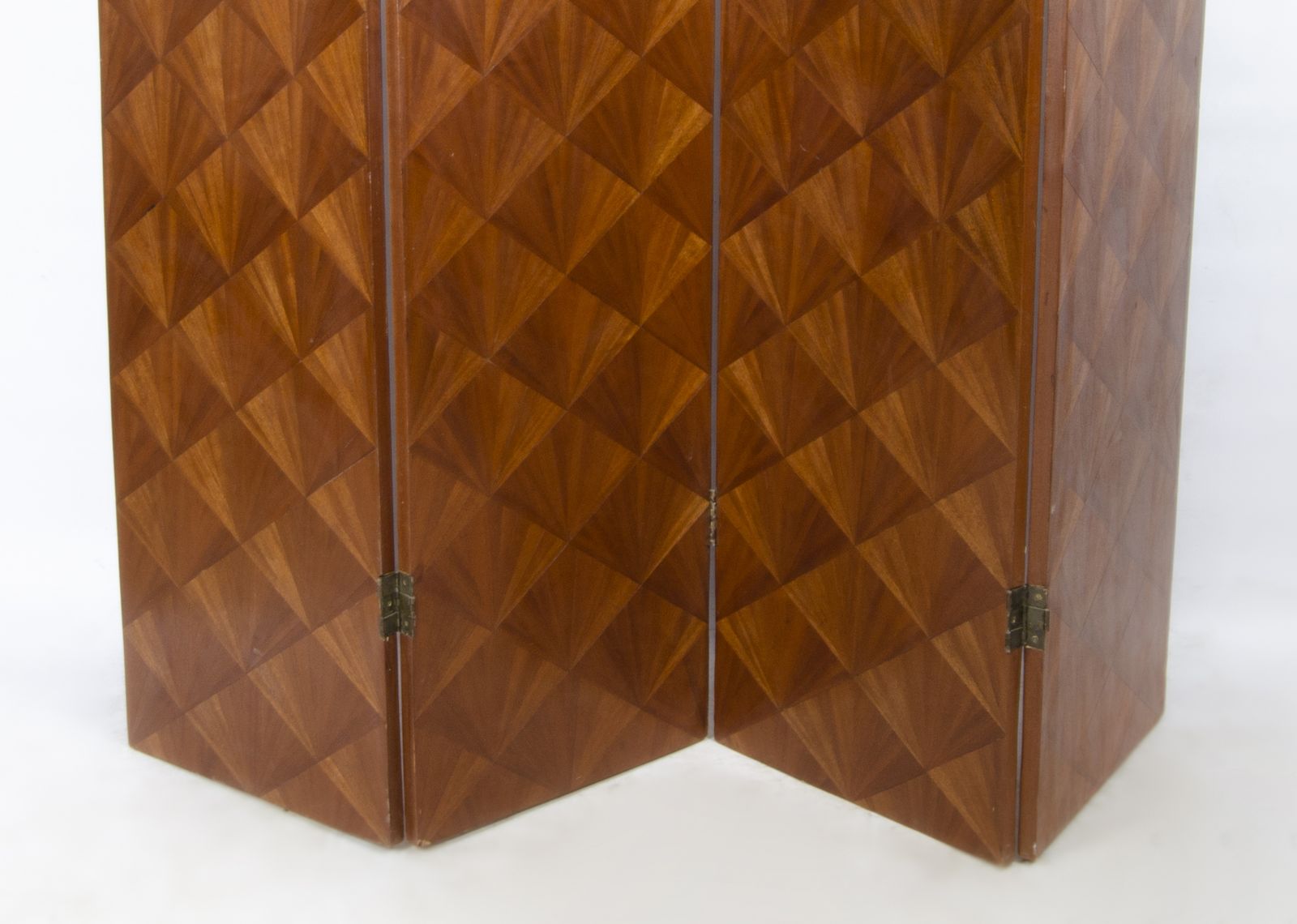 1930s Art Déco 4 Pannel Straw Marquetry Folding Screen Designed By Jean Michel Frank For Comte S.A., Argentina photo furniture