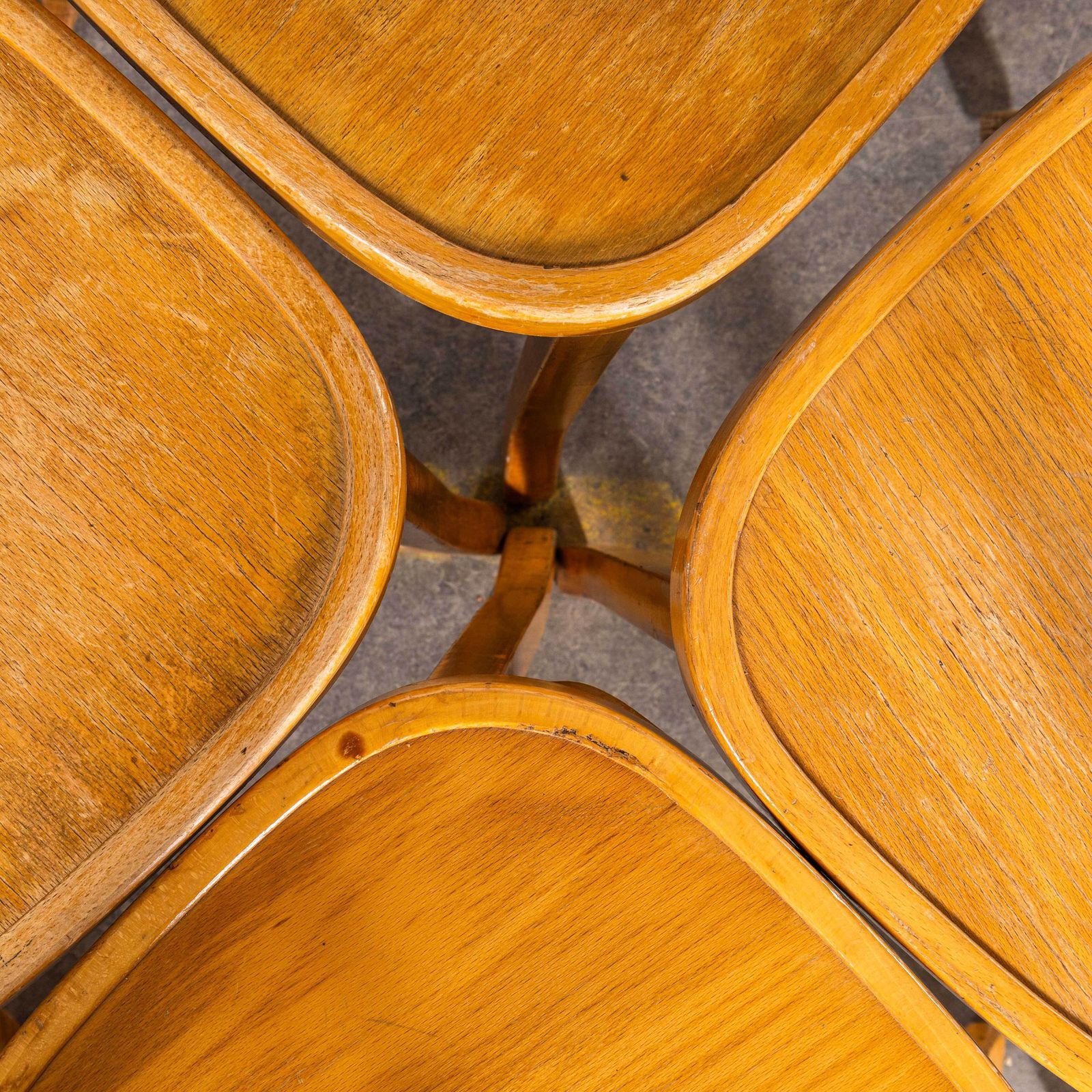 1950’s Baumann Blonde Oak Bentwood Dining Chair – Set Of Six photo buy