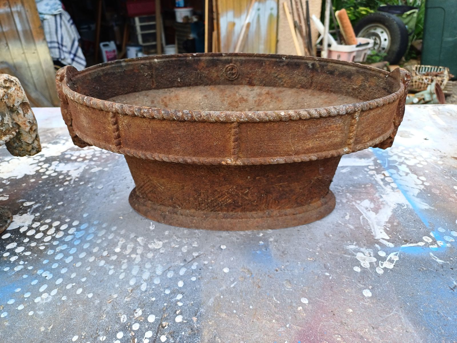 Garden Decor 3 Cast Iron Planters 1900: Charleville   Mézières photo