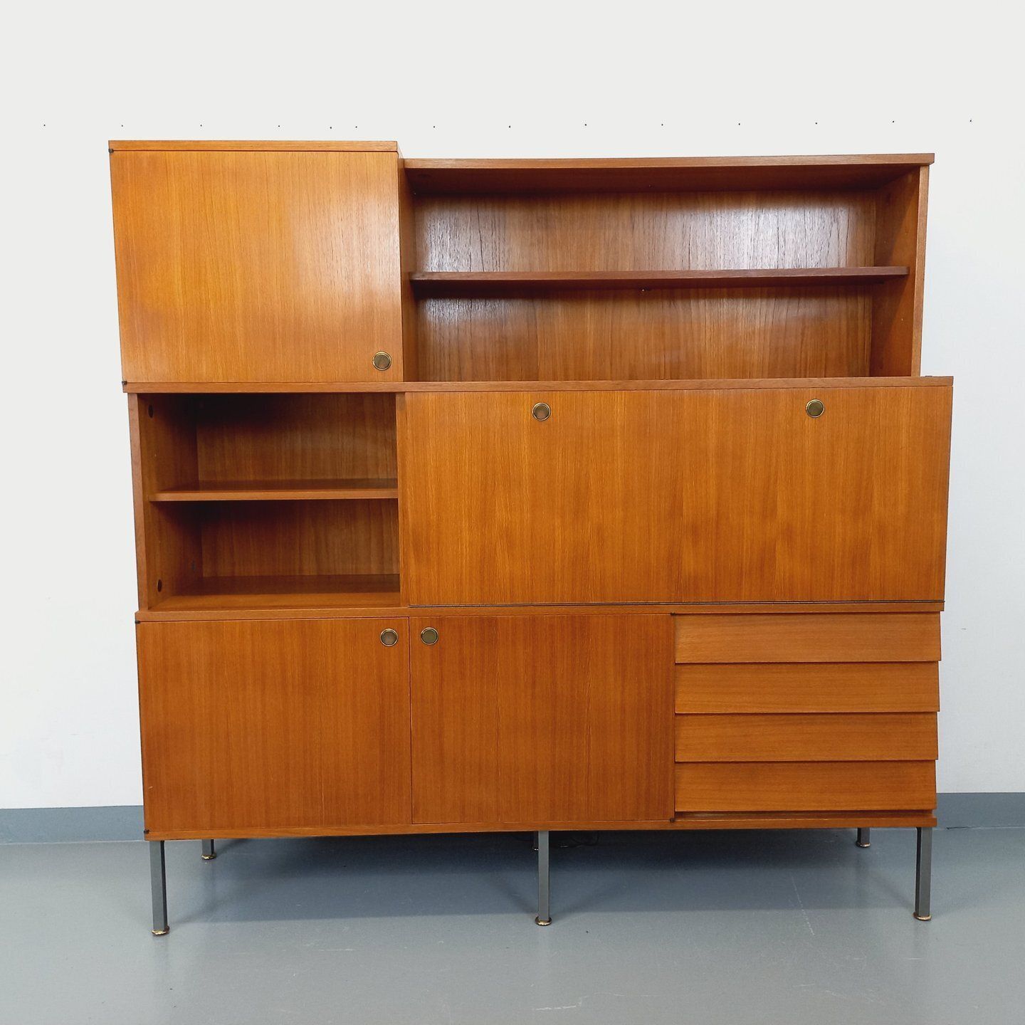 Louis Paolozzi Teak Storage Unit With Secretary photo furniture