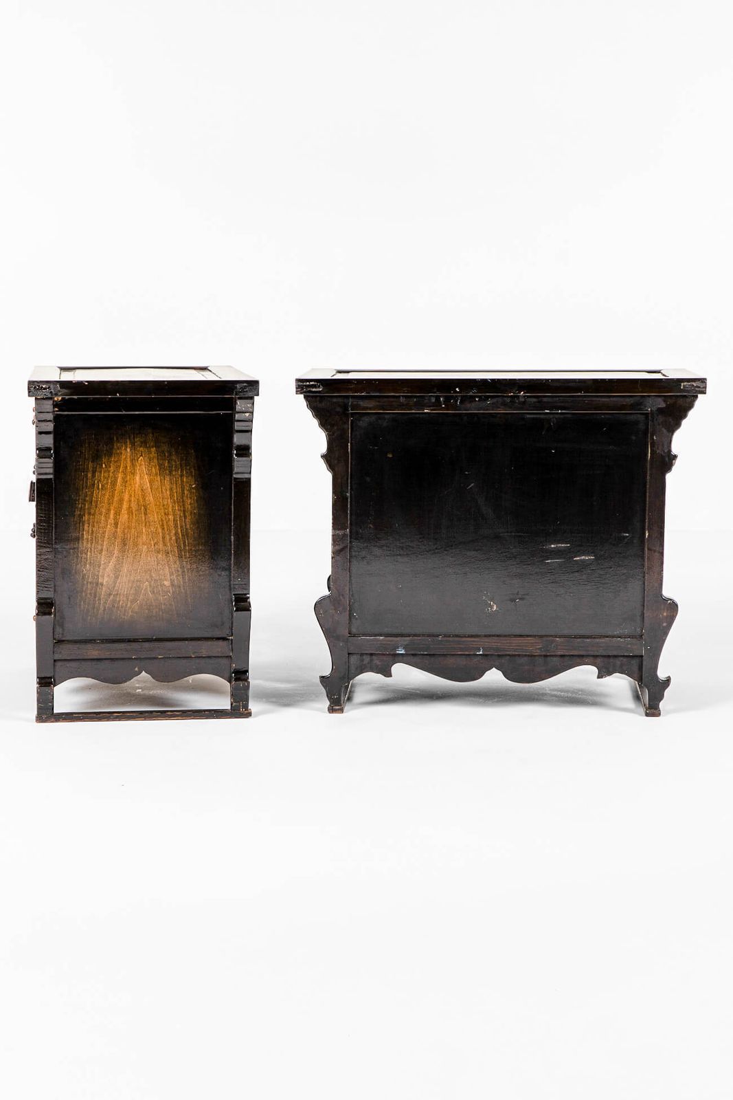 Pair Of Elm Chinese Apothecary Cabinets photo vinterior