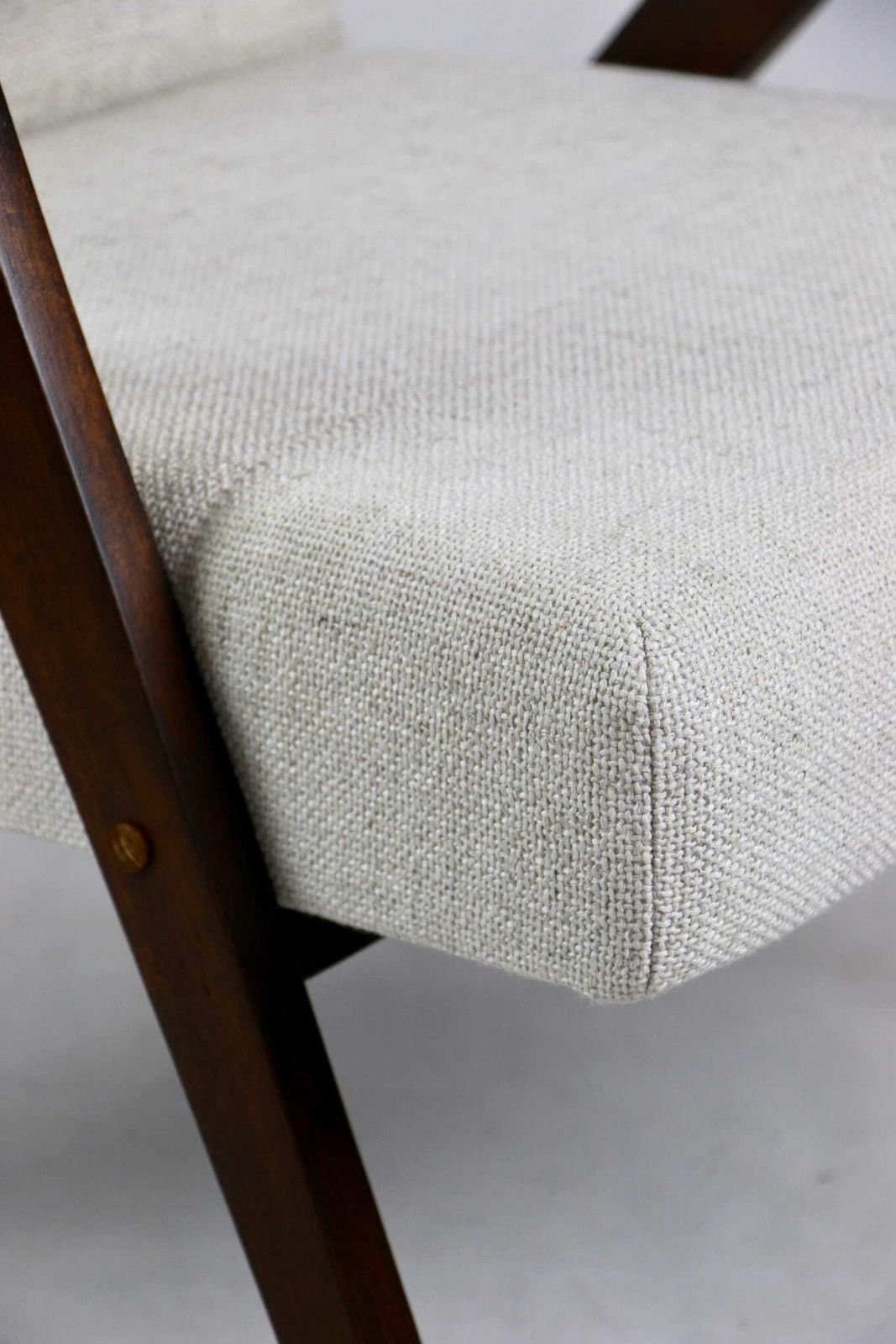 Furniture Vintage Armchair B 310 Var White Cream Structure 70s   2 Pieces Available photo