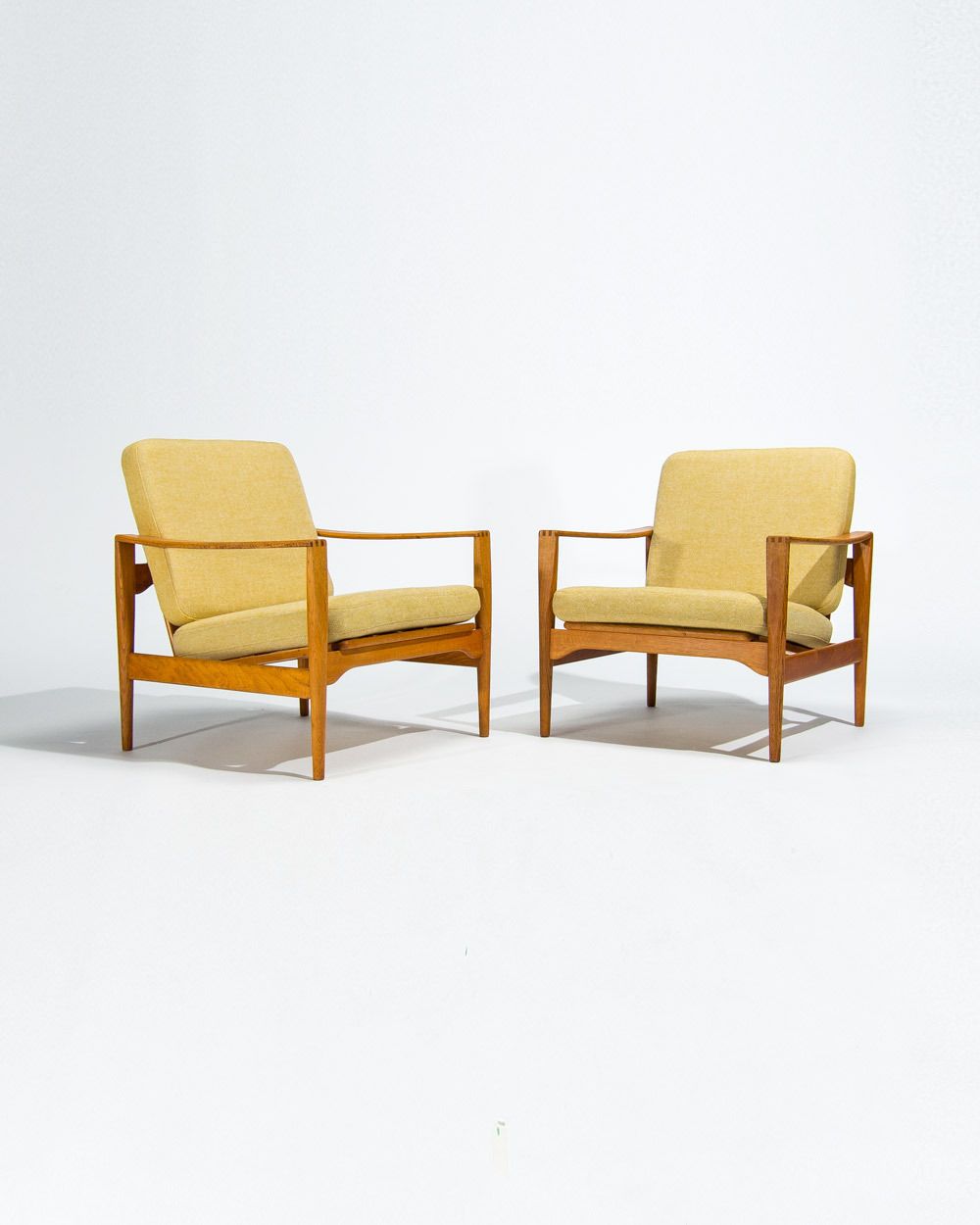 Mid Century Lounge Chairs In Oak By Niels Koefoed, Danish Design 1950’s