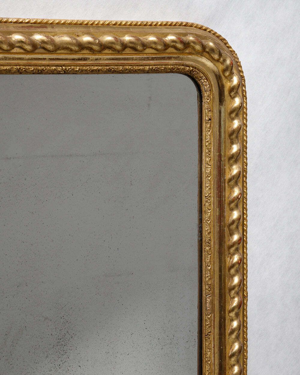 19e Eeuwse Louis Philippe Spiegel Met Geometrisch Geschulpte Lijst photo 2880.0