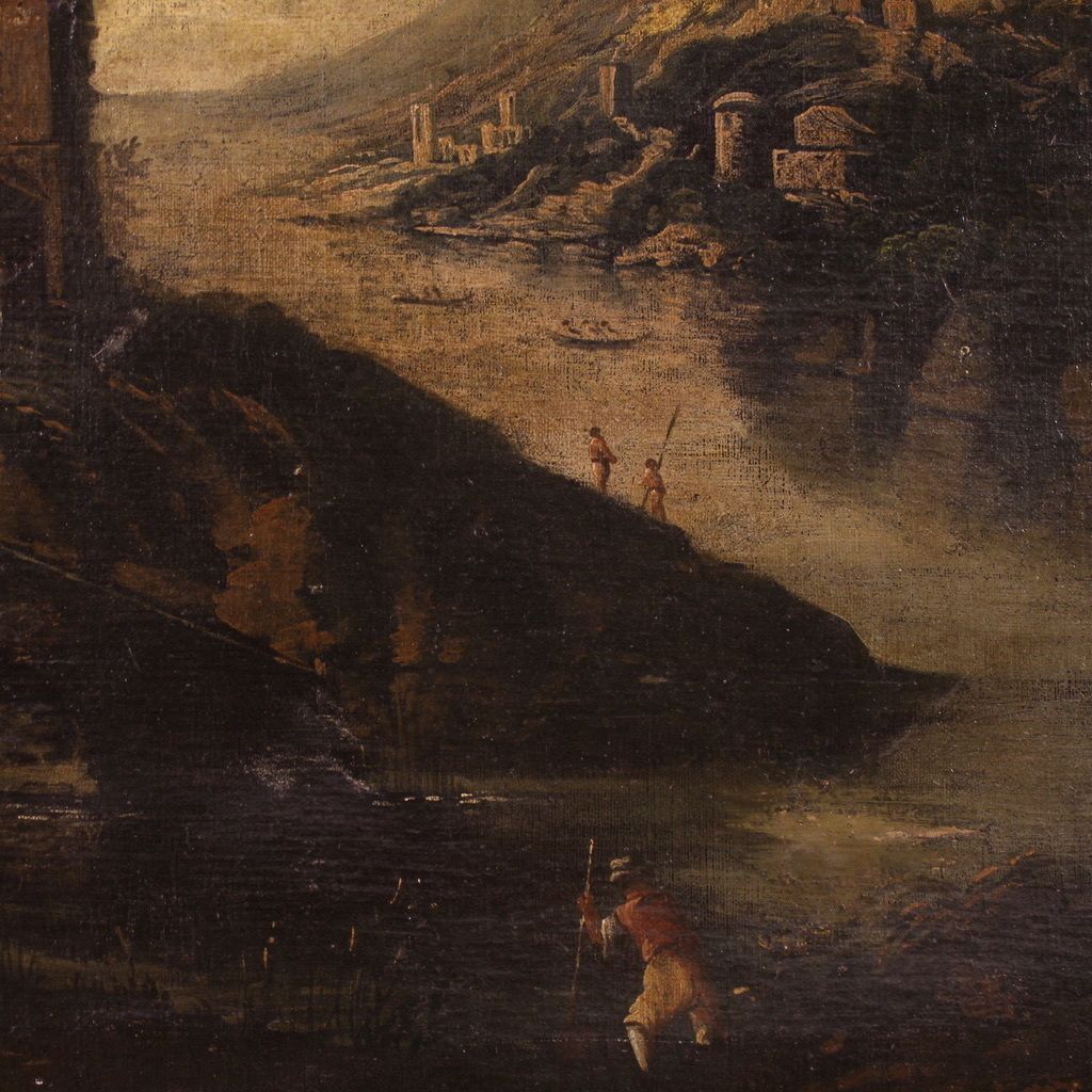 photo for sale Antique Italian Landscape Painting From The 18th Century
