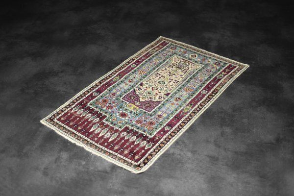 Vintage Hand Woven Middle Eastern Oriental Baluch Prayer Rug, 1960s photo furniture
