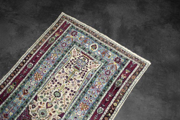 881.0 Vintage Hand Woven Middle Eastern Oriental Baluch Prayer Rug, 1960s photo