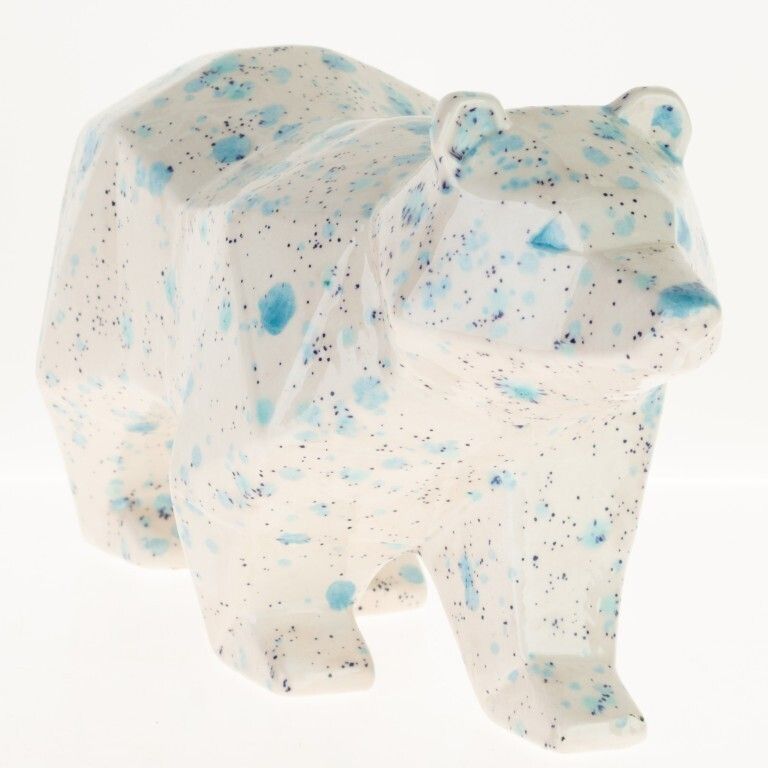 Porcelain Ceramic Polar Bear Figure