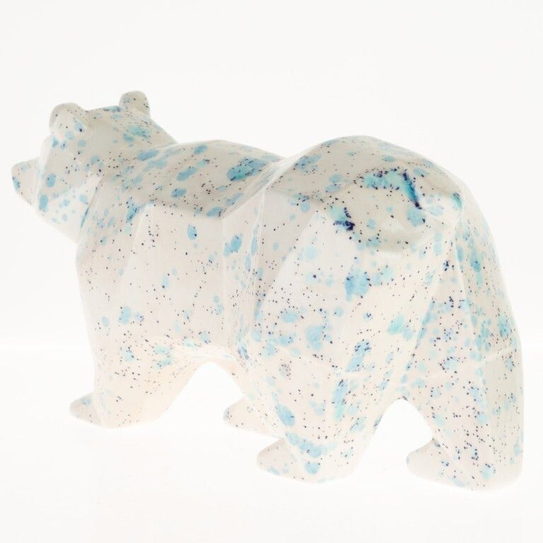 Porcelain Ceramic Polar Bear Figure photo furniture