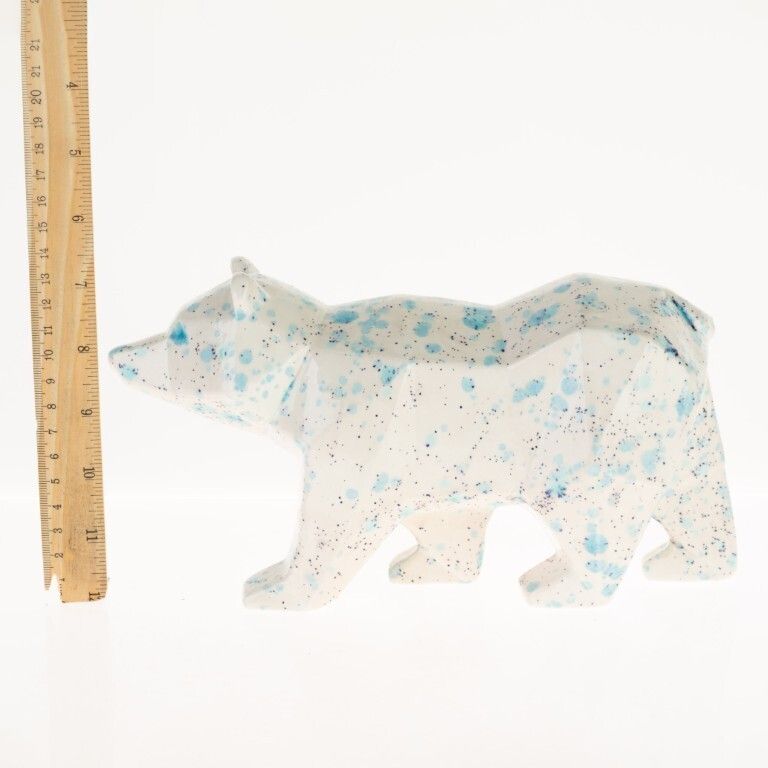 Porcelain Ceramic Polar Bear Figure photo Art