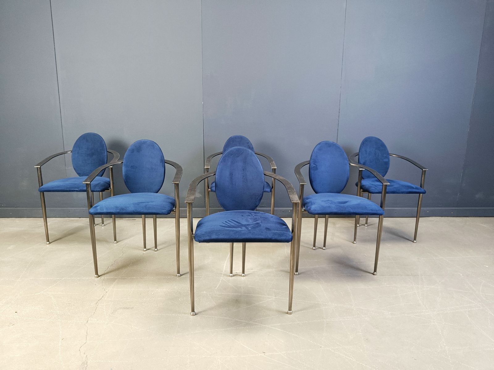 photo furniture Set Of 6 Postmodern Dining Chairs By Belgochrom, 1980s