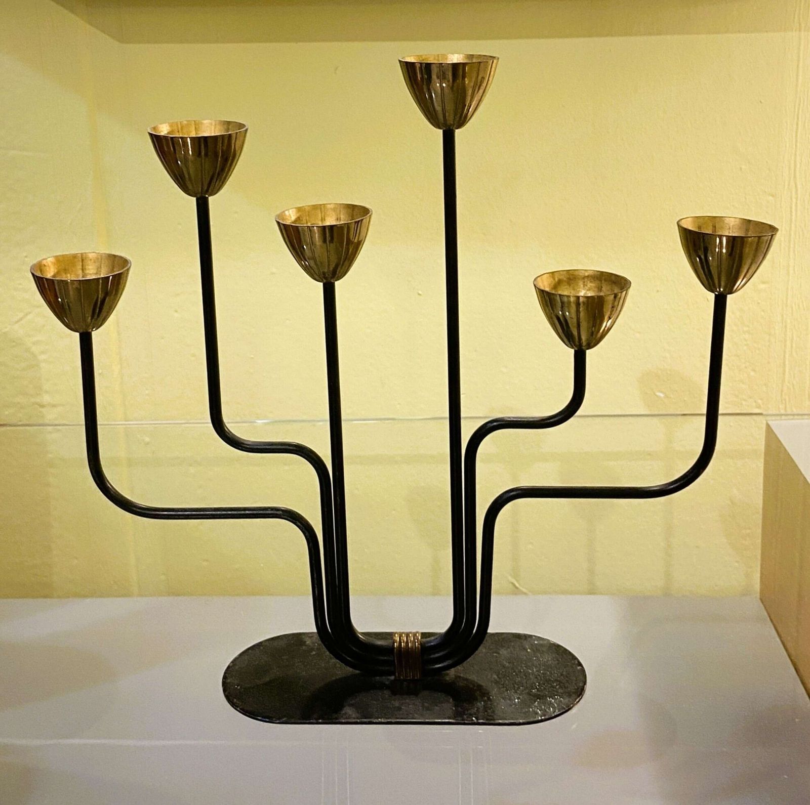 Candelabra By Gunnar Ander For Ystad Metall, Sweden, 1960's photo 650.0