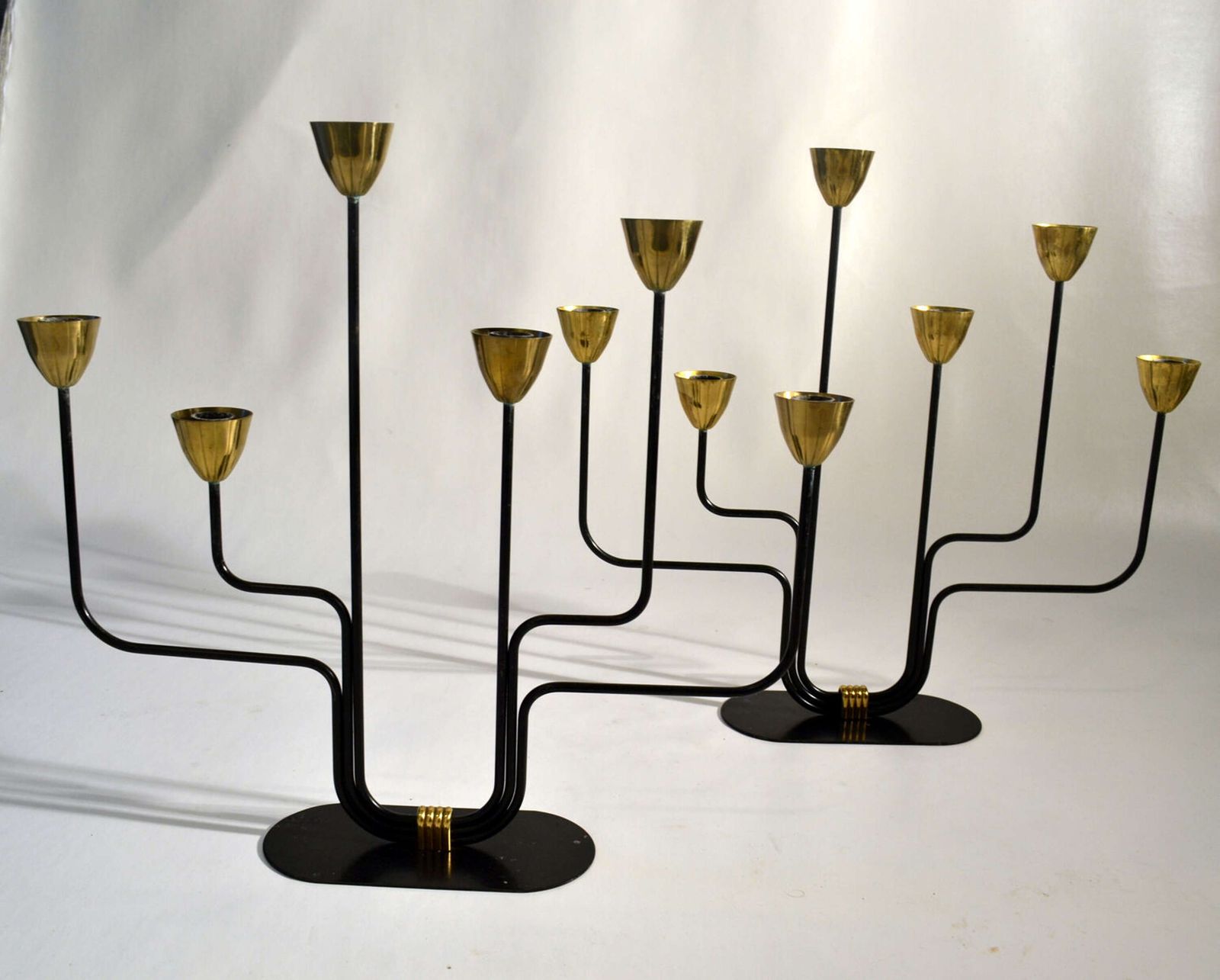 Candelabra By Gunnar Ander For Ystad Metall, Sweden, 1960's photo vintage