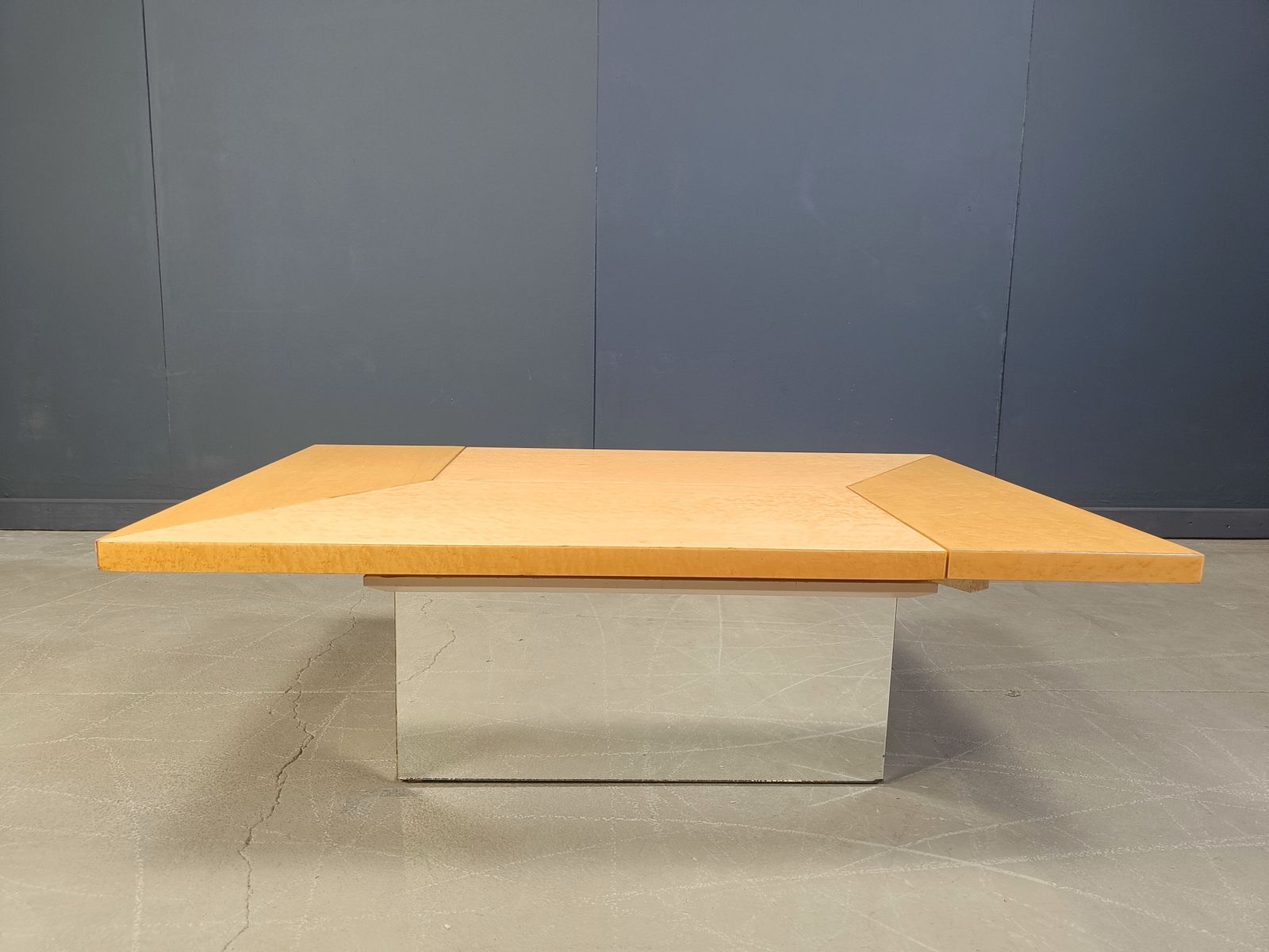 1950.0 Vintage Hidden Bar Coffee Table In Ash Wood By Paul Michel, 1970s photo