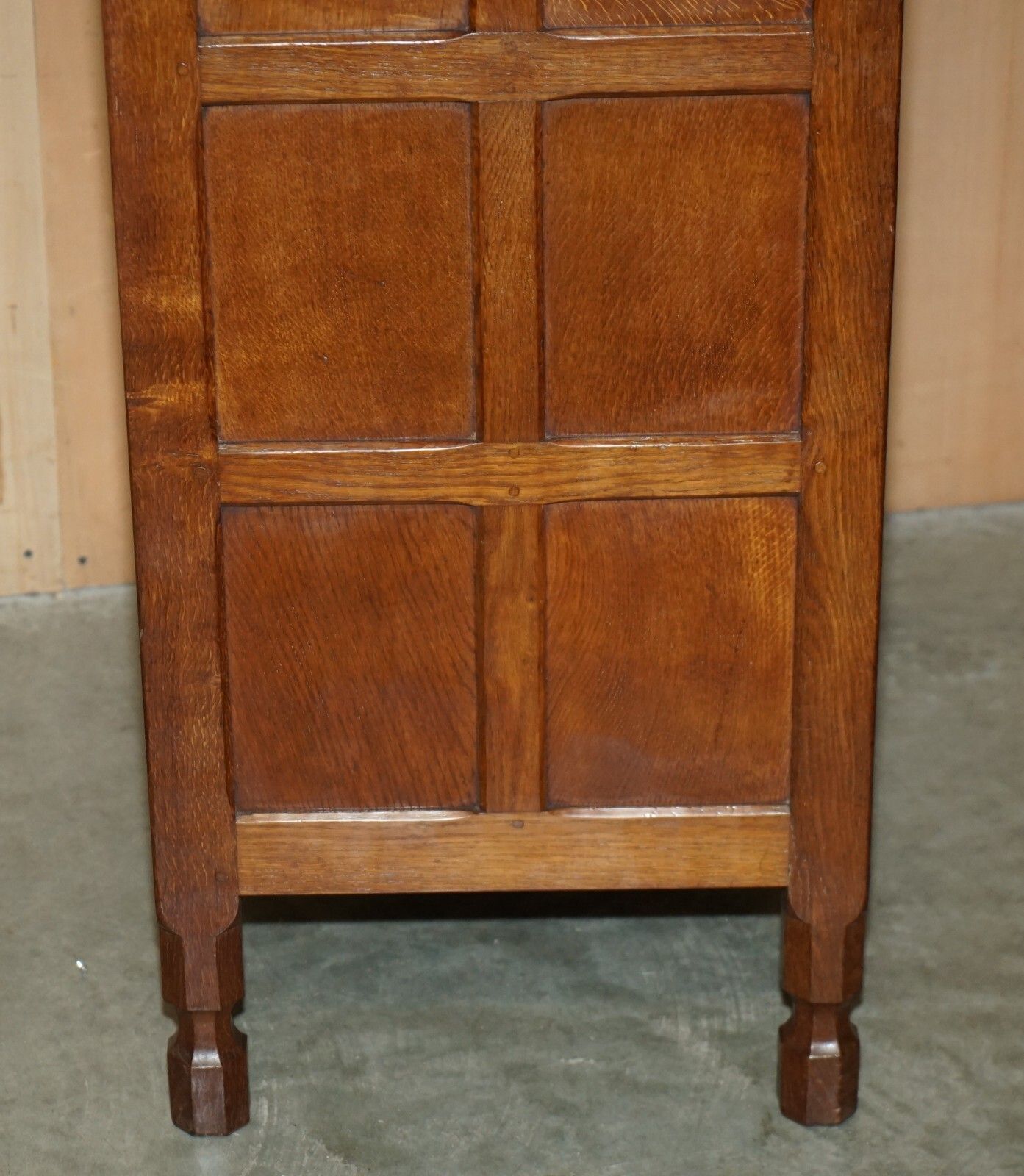photo vintage Collectable 1940's Robert Mouseman Thompson Bureau Desk Drawers Original Receipt