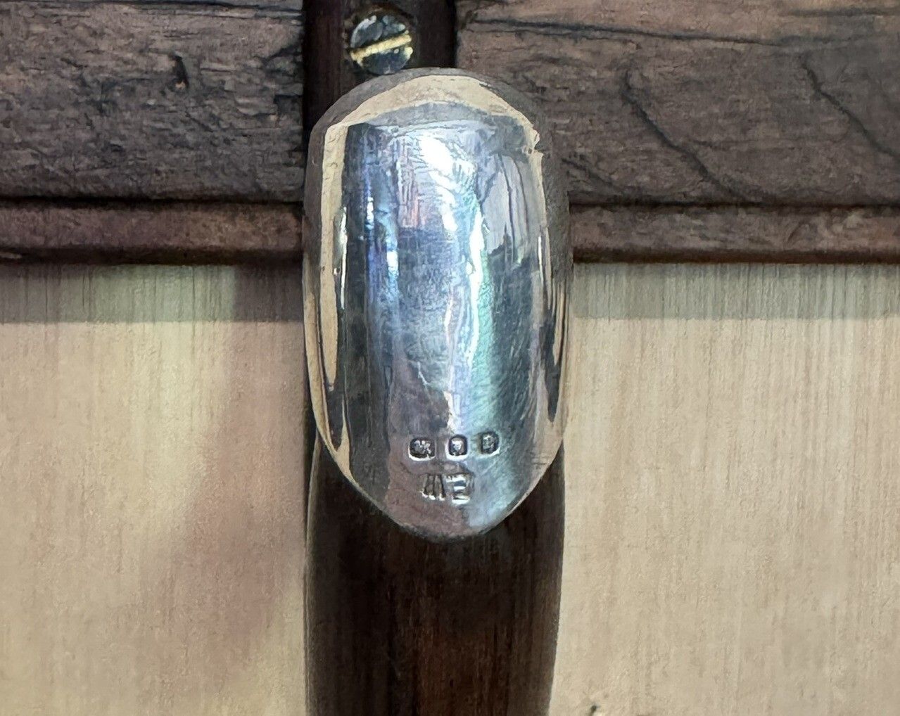 photo furniture Antique Victorian Sterling Silver Mounted London Made Walking Stick Coat Rack