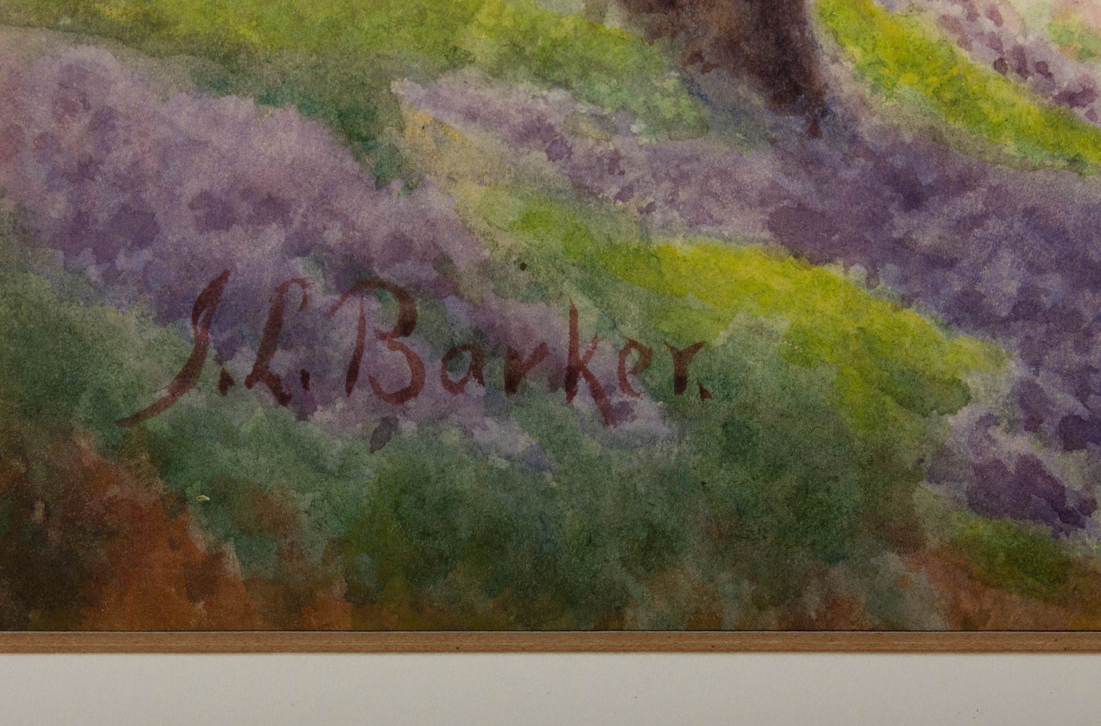 J. L. Barker   Early 20th Century Watercolour, Shoreton Woods photo buy